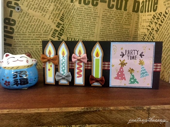 Thiệp handmade sinh nhật 6x15cm mẫu 2